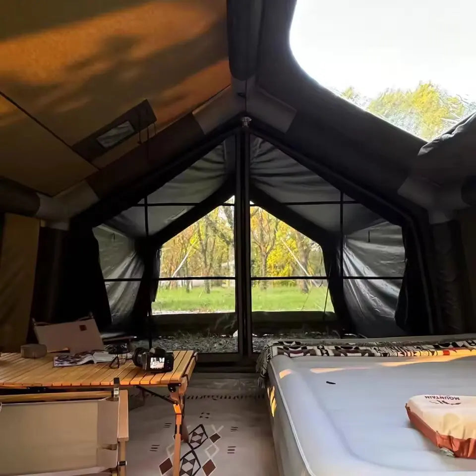 ANTNX Inflatable Tent for Camping - 6-8 Person 80.73 Square Feets Quick Setup Blow Up Tent,4 Season Inflatable Tent with Stove Jack ANTNX.COM