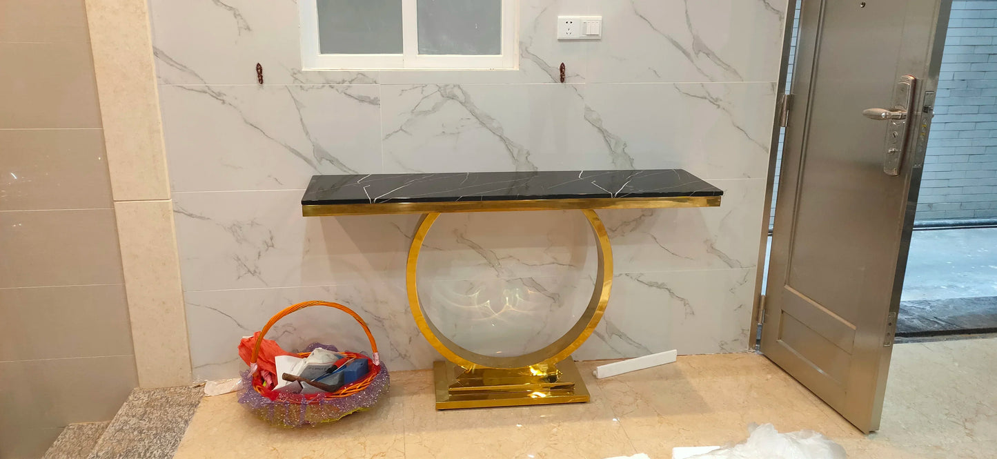 MMOOKA Modern Simple and Light Luxury Stainless Steel Gold Entry Door Entrance Cabinet Curio Cabinet