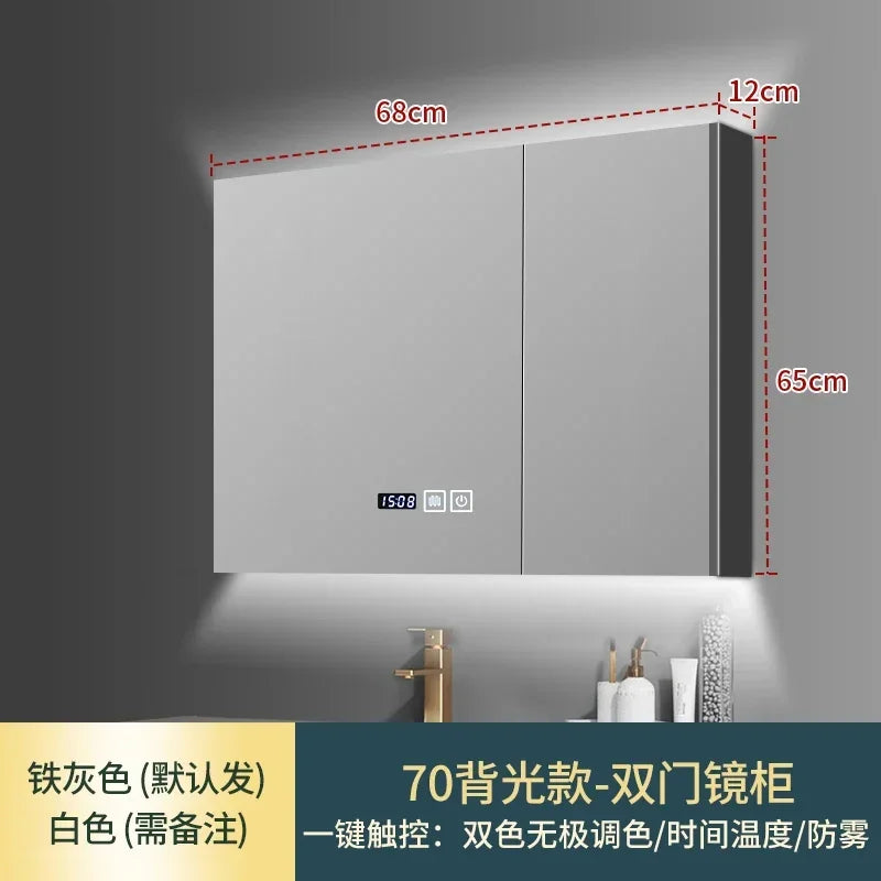 MMOOKA Wall Mounted Bathroom Cabinets Wall Mounted Mirror Aesthetic Vanity Bathroom Cabinet Smart Meubles De Salle De Bains Shelf