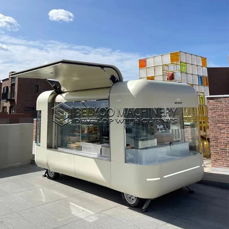 ANTNX Belyoo Mobile Coffee Shop Food Stand Ice Cream Truck Custom Food Kiosk Mobile Bar Food Truck Coffee Trailer Fully Equipped ANTNX.COM