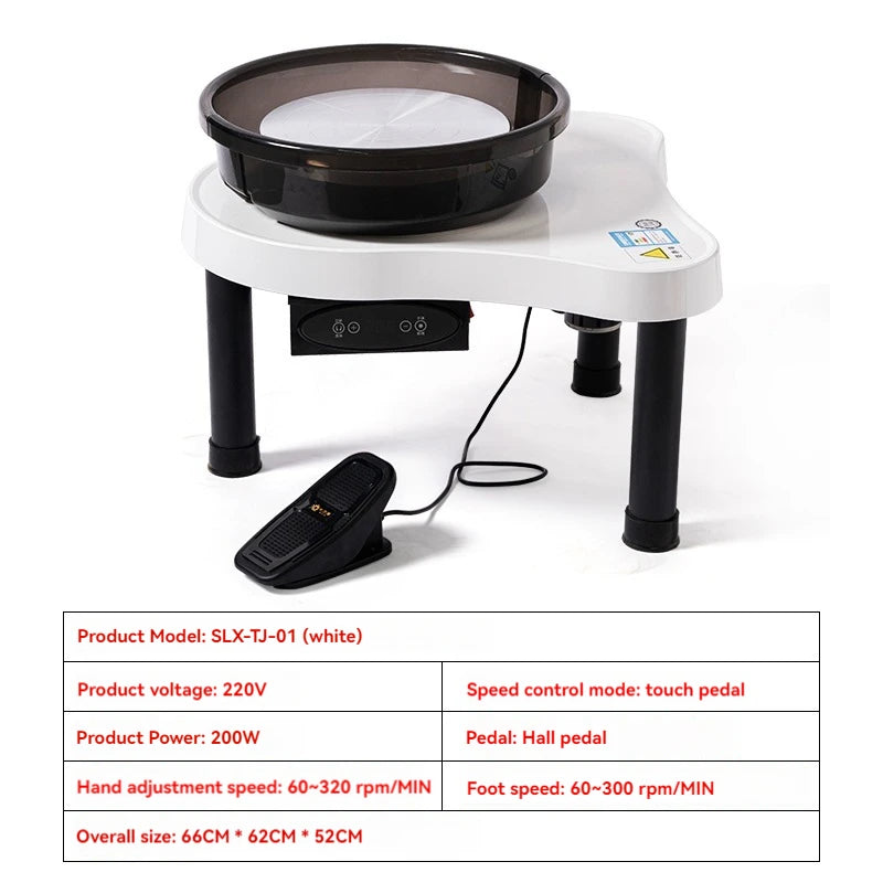 MMOOKA MMOOKA 200W Electric Pottery Wheel Ceramic Machine Tools Art Crafts Clay Pottery Tools DIY Students Pottery Wheel for Ceramic WorkMMOOKA.COM