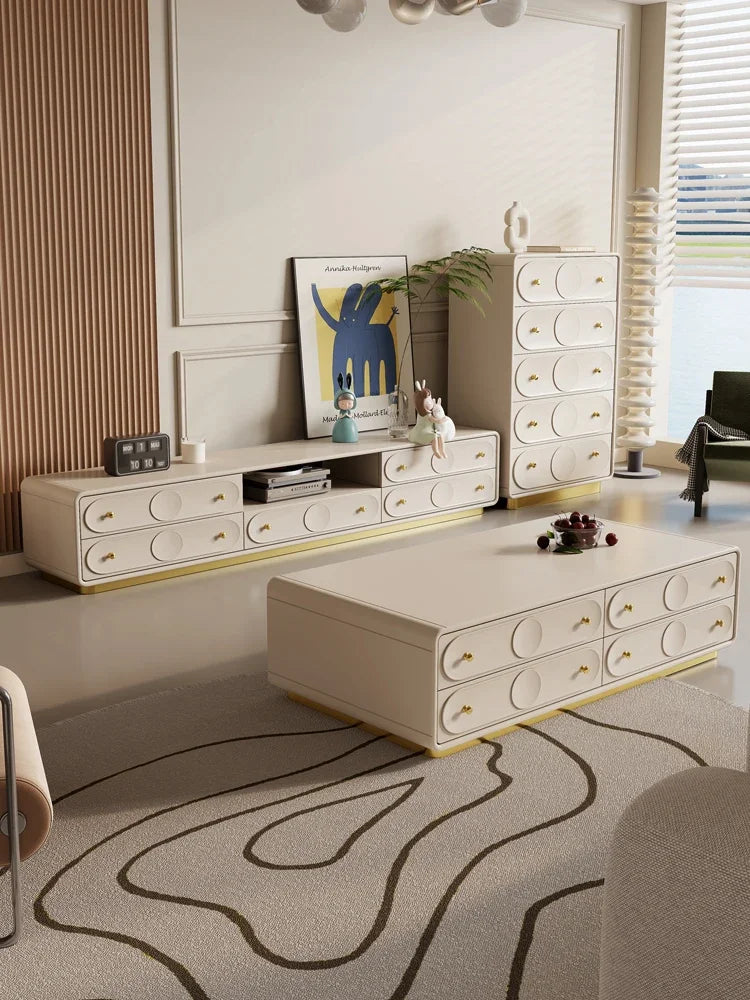 MMOOKA Light Luxury Solid Wood Sanwu Chest of Six Drawers Bedroom Storage Integrated Multifunctional Modern Minimalist