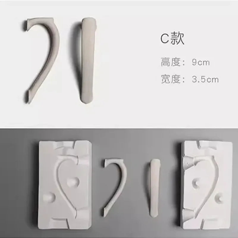 Pottery Clay Ceramic Coffee Cups, Handle Shaper Tools, Plaster Gypsum Mold Moulds, Handmade Craft Supplies, Different Kinds