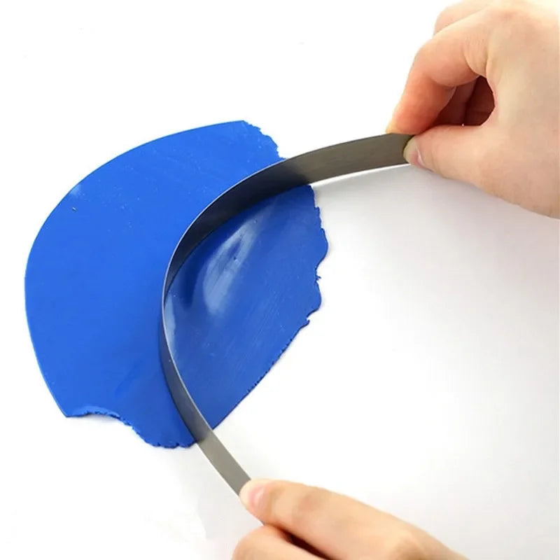 MMOOKA MMOOKA DIY Pottery Flexible Stainless Steel Clay Polymer Clay Cutter Blade Ceramic Tools Modeling Fabric Art Handmade Sculpting SlicerMMOOKA.COM