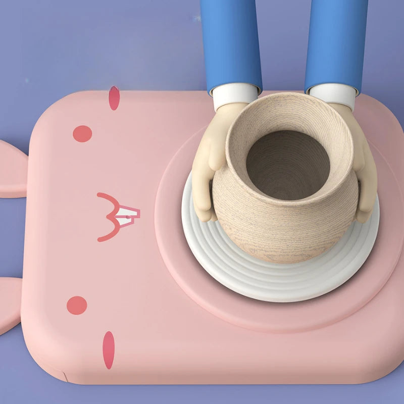 MMOOKA MMOOKA Cute Pet Pottery Machine Toy Children's Handmade DIY Electric Non Burning Clay Pulling Tool Set Anti Drop Material WearMMOOKA.COM
