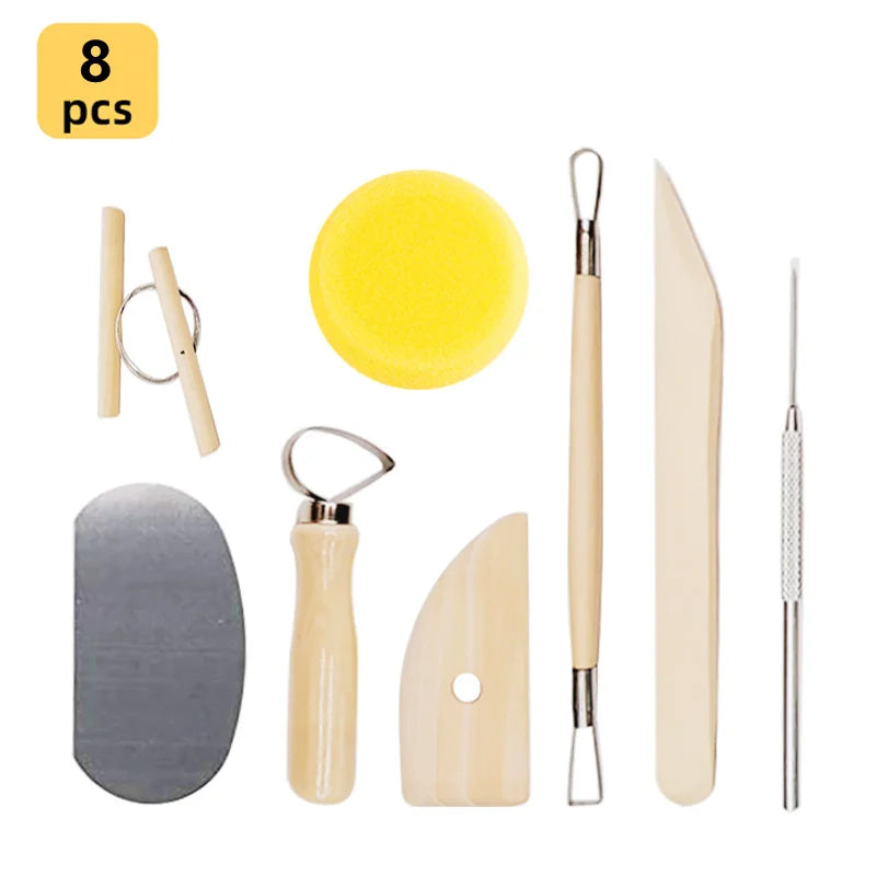MMOOKA MMOOKA 8-61Pcs Pottery Clay Sculpting Tools, Ceramic Carving Kit Crafts Cake Ceramics Clay Sculpting Carving Pottery Modeling Tool SetMMOOKA.COM