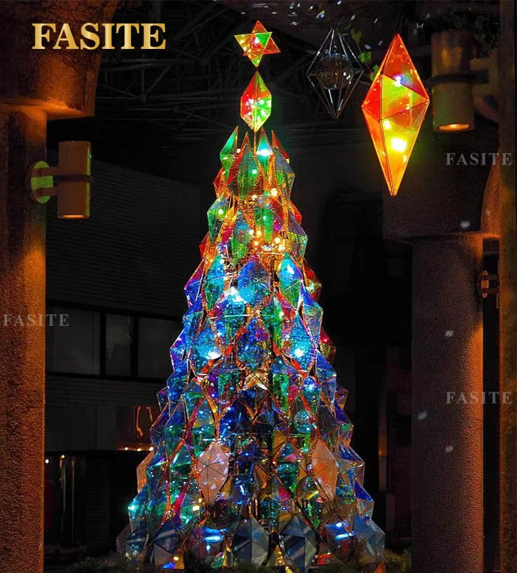 Outdoor acrylic Christmas tree ornaments, indoor sculptures, shopping malls, pedestrian streets, Christmas themed decorations