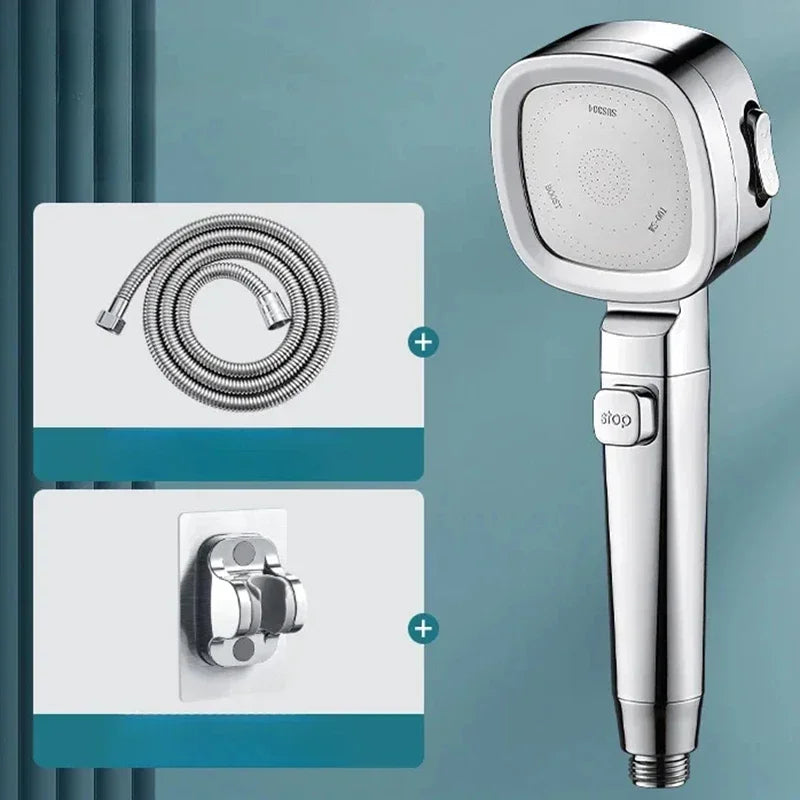 MMOOKA High Pressure Shower Head Water Saving 3-Modes Shower Heads Hanging Adjustable Water Massage Sprayer Bathroom 2025 New MMOOKA.COM