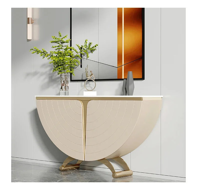 MMOOKA Light Luxury Minimalist Modern Minimalist Living Room Aisle Console Stone Plate