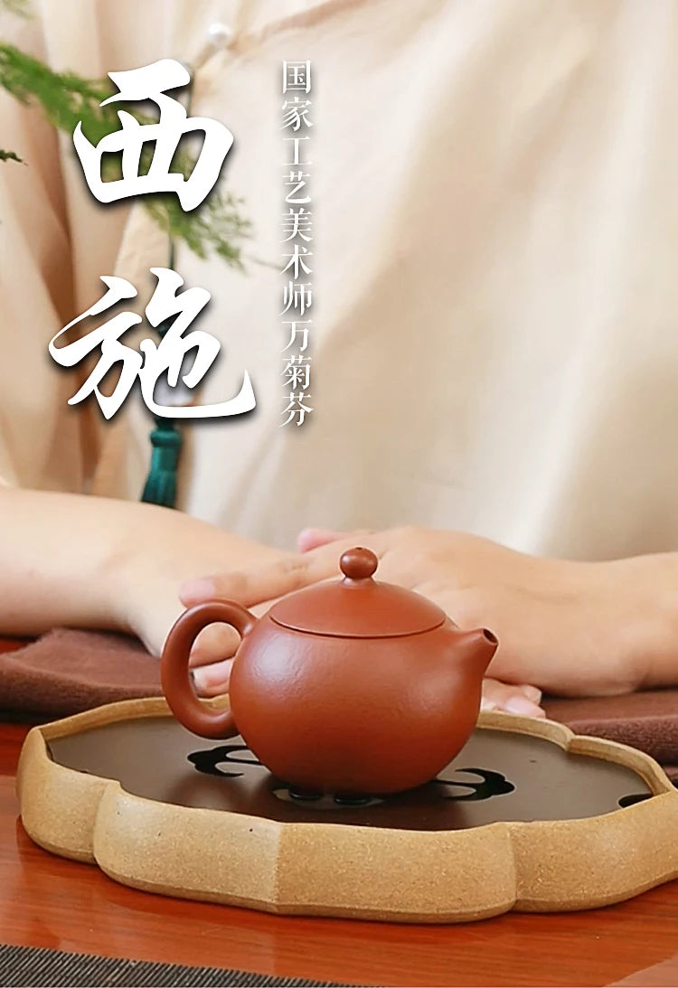 Authentic Yixing Purple Clay Famous Master Pure Handmade Raw Mineral Red Mud Dahongpao Small Capacity Kung Fu Tea Xishi Pot