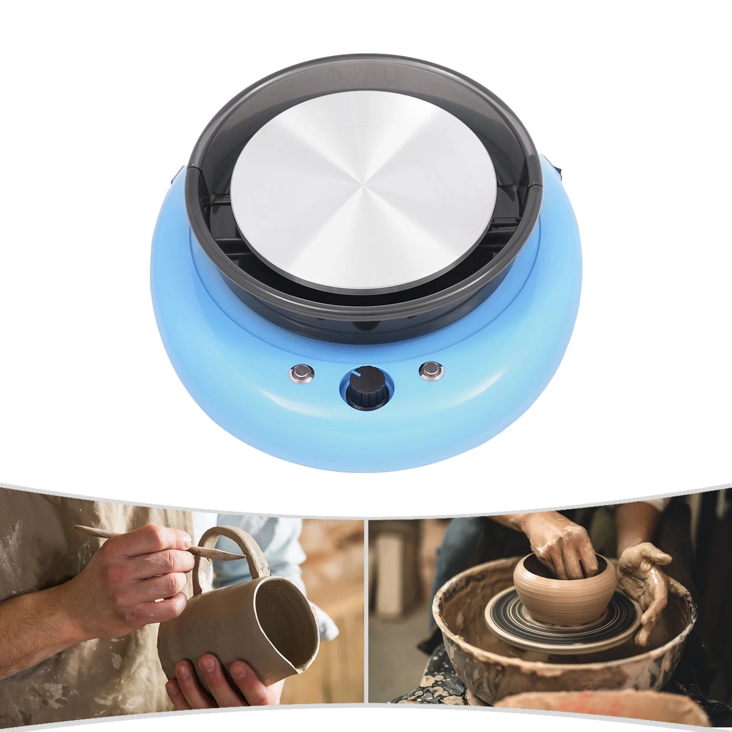 MMOOKA MMOOKA Ceramic Machine for Pottery, 60W Motor, 5.91-Inch Turntable, Adjustable Speed 0-180rpm, Includes Tools, Clay, and Acrylic PaintsMMOOKA.COM