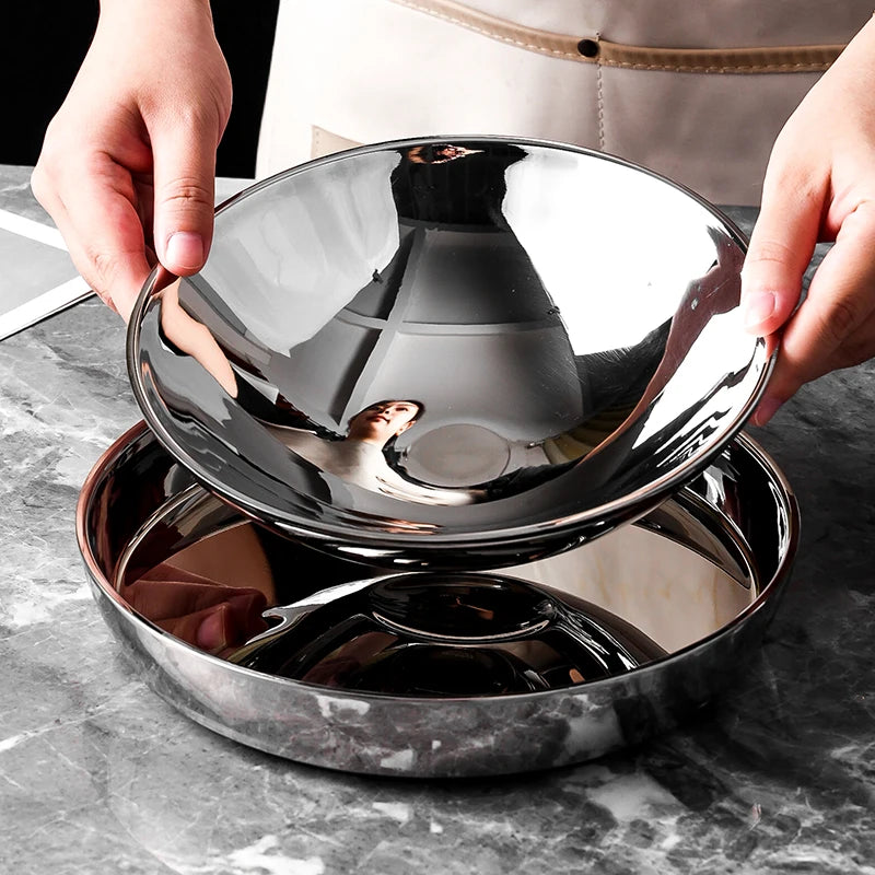 ANTNX Stainless Steel Dishes and Tableware Set 7-Piece Set for Home and Commercial Creative Spherical Gift Box for Gift Giving ANTNX.COM