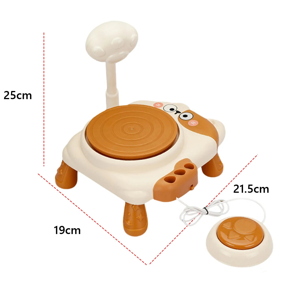 MMOOKA Kids Pottery Wheel Kit Cute Animal USB Powered Art Set for Creative DIY Crafting with Tools Birthday Gift for Ages 3 and UpMMOOKA.COM