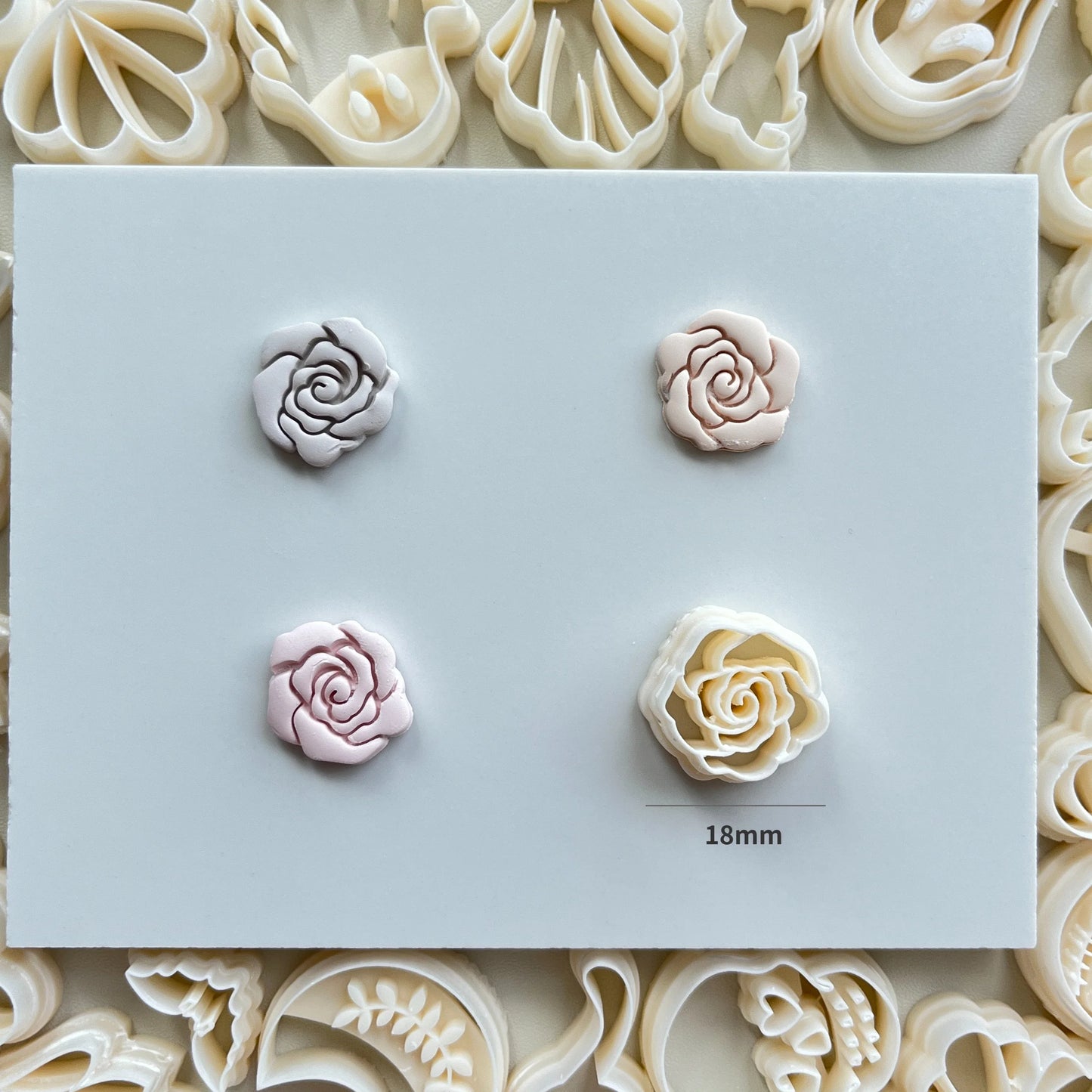 MMOOKA MMOOKA Flower Soft Pottery Earrings Polymer Clay Cutter Hollow Geometric Pattern Mold DIY Ceramic Earrings Jewelry Pendants Clay ToolsMMOOKA.COM