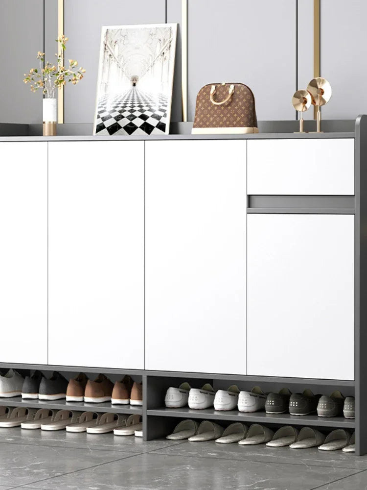 MMOOKA Entrance Shoe Cabinet Light Luxury Home Entrance Shoe Rack Large Capacity Multi-layer Entrance Cabinet Balcony Storage Locker