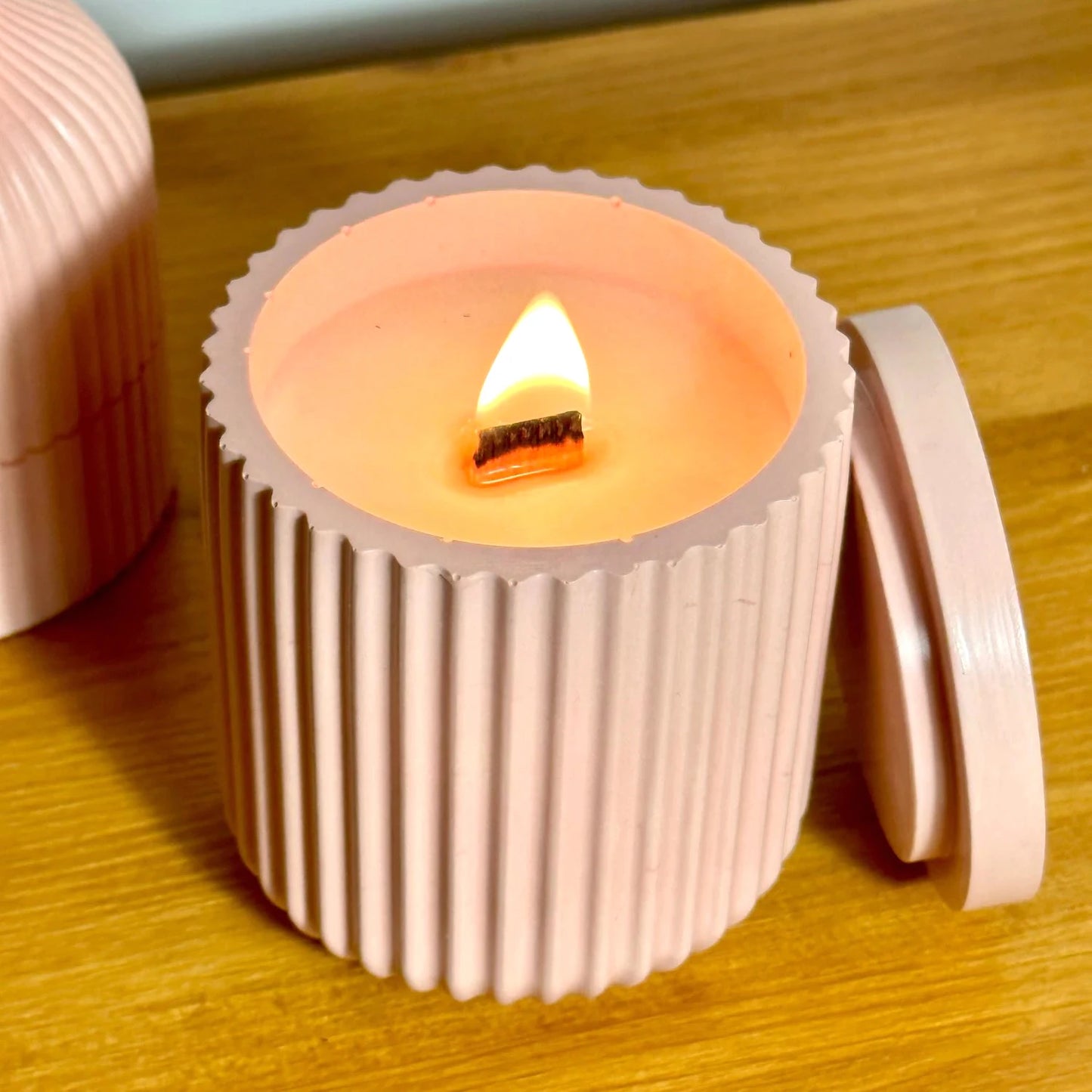MMOOKA MMOOKA DIY Round Striped Jar with Lid Silicone Mold Concrete Plaster Pottery Candle Jar Storage Cup Jar Mold Home Decoration CraftsMMOOKA.COM