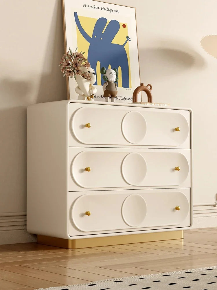 MMOOKA Light Luxury Solid Wood Sanwu Chest of Six Drawers Bedroom Storage Integrated Multifunctional Modern Minimalist