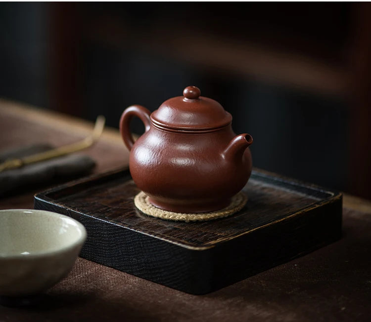 Authentic Yixing Purple Clay Pot Handmade Dahongpao Tea Cinnabar Sand Pan Teapot Famous Xu Jingen Disciple Wu Cheng