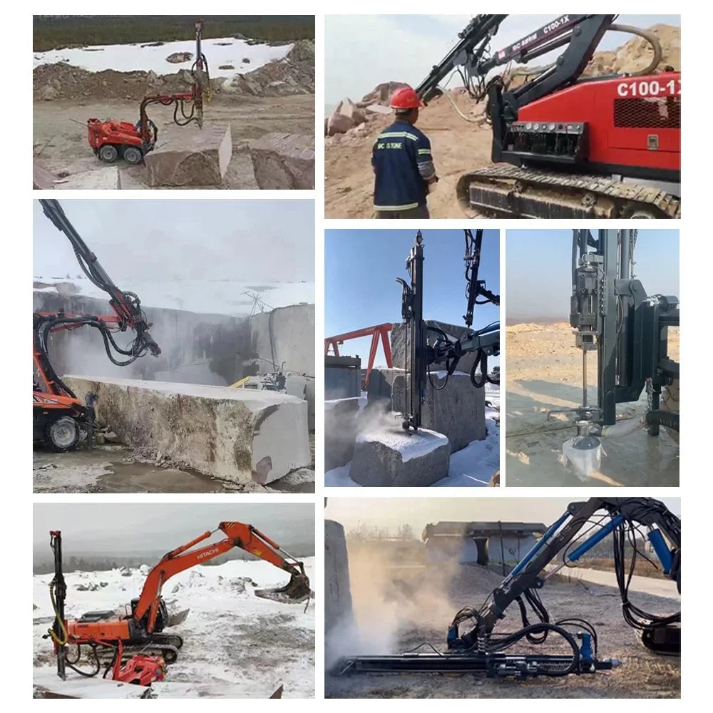 Out the Hole Tunnel Blast Machine Excavator Mounted Hydraulic Rock Drilling Rig for Borehole Drilling Blasting Holes