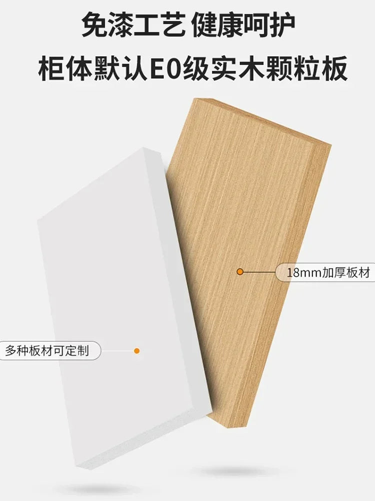 MMOOKA Simply integrated wall TV cabinet, overall living room, display storage cabinet, cream style, light luxury TV combination