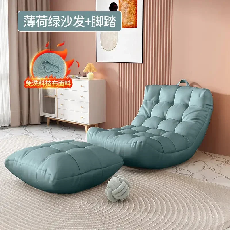 MMOOKA Lazy Sofa Bedroom Balcony Bay Window Tatami Caterpillar Bean Bag Sofa Chair Foldable Floor Adjustable Lounge Sofa