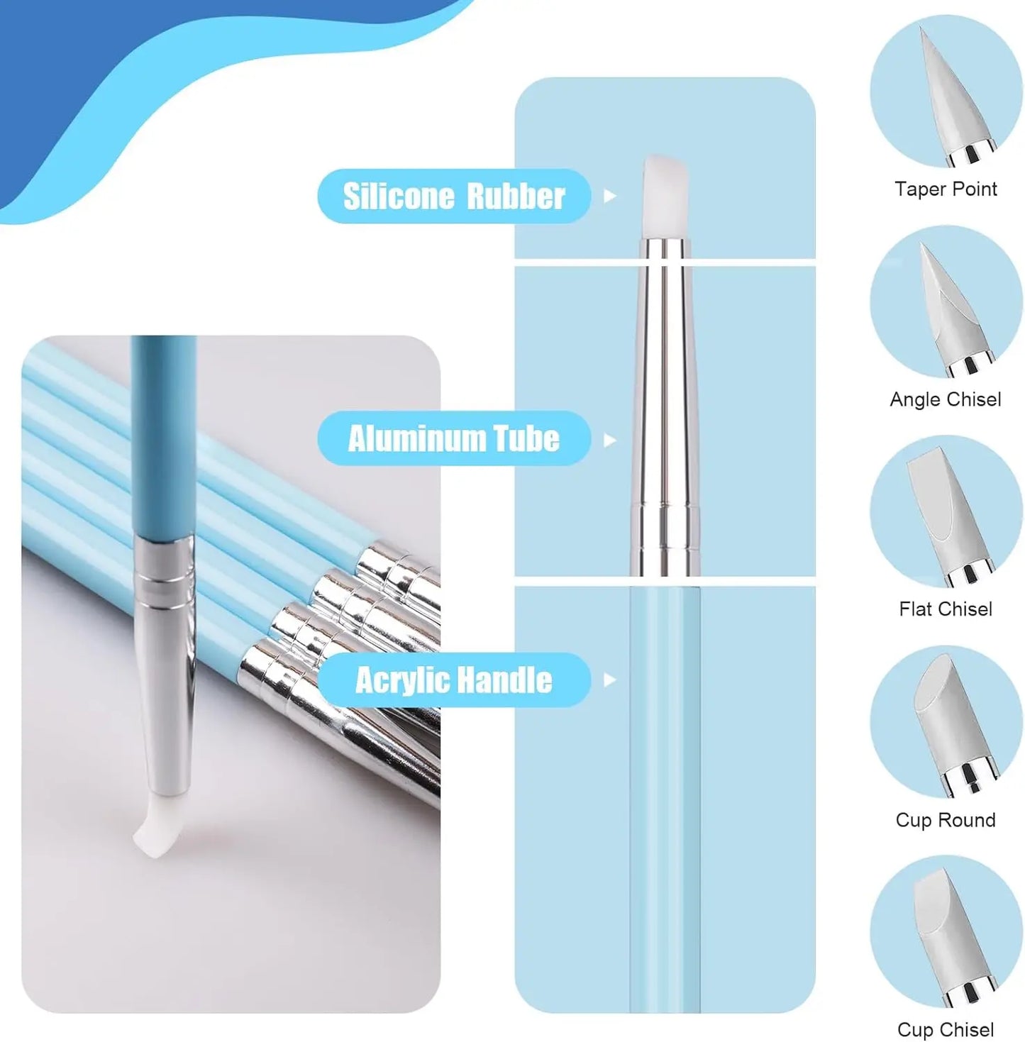 MMOOKA Polymer Modeling Clay Sculpting Tools Dotting Pen Ball Stylus, Pottery Ceramic Clay Indentation Tools Set for DIY Nail Art CraftMMOOKA.COM