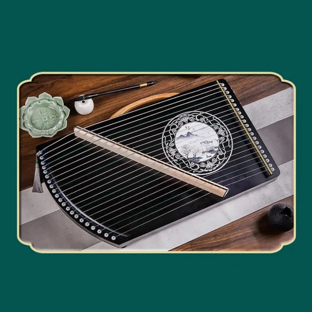 14 21 Strings Guzheng Portable Wooden Guqin Chinese Mini Zither Beginner Finger Trainer Traditional Stringed Instruments Gift