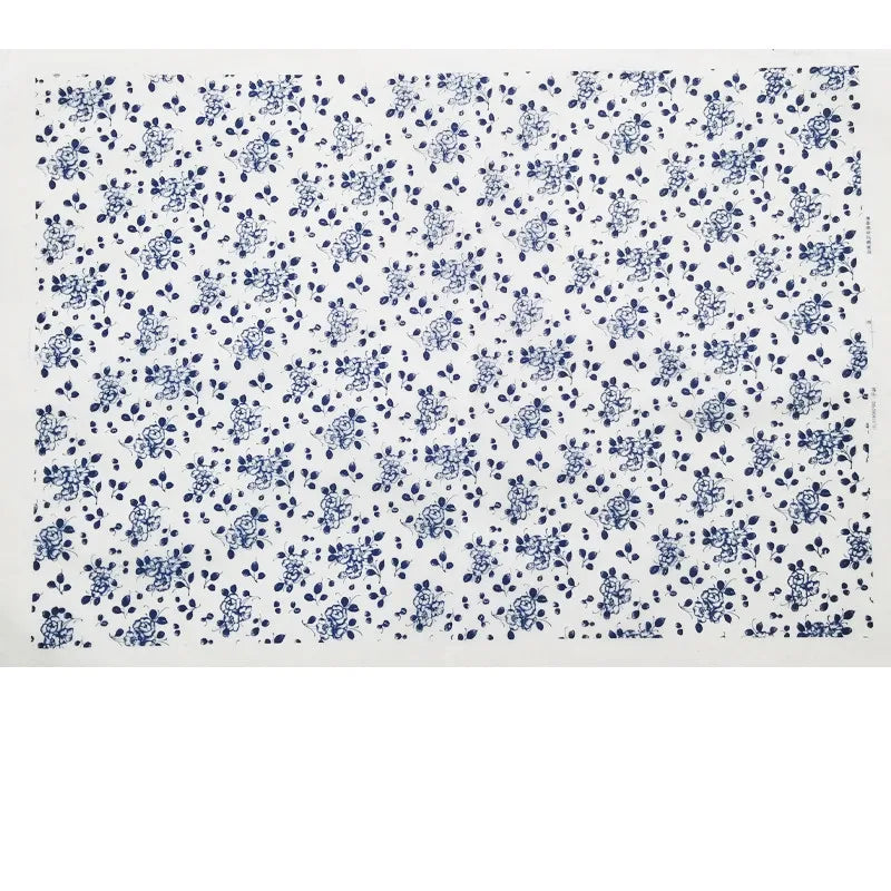 MMOOKA 1PCS New Pottery Ceramics Clay Transfer Paper Glaze Underglaze Flower Paper Jingdezhen Blue and White Porcelain Decal PaperMMOOKA.COM