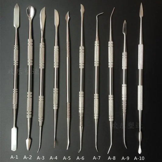 MMOOKA MMOOKA 10Pcs/Set Stainless Steel Soft Clay Tools Polymer Sculpting Smoothing Wax Pottery Ceramic Modeling Carved Tools  AccessoriesMMOOKA.COM