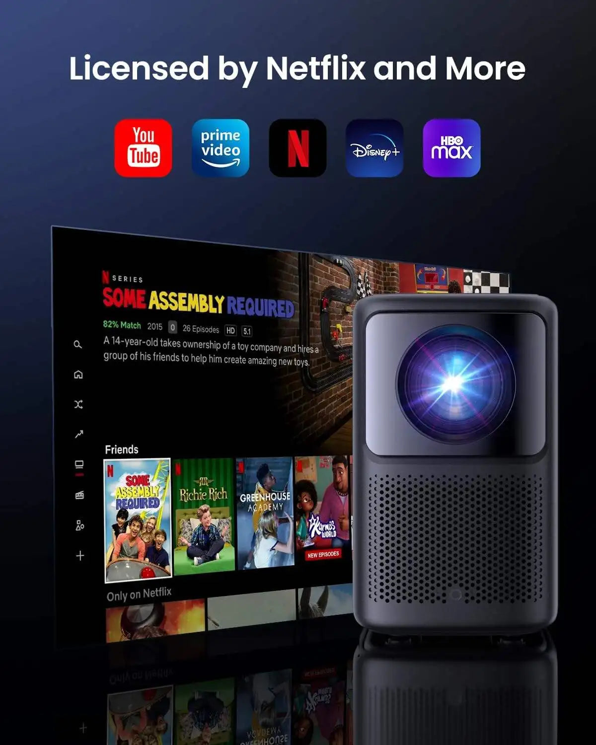 ANTNX 1080p Mini Portable Smart Projector Dangbei N2 Global Version High Quality 400 IOS Lumens 1080P Max Resolution 3D US Home Cinema ANTNX.COM