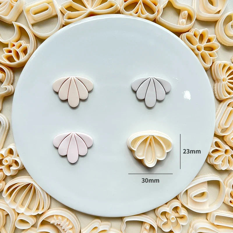 MMOOKA MMOOKA Flower Soft Pottery Earrings Polymer Clay Cutter Hollow Geometric Pattern Mold DIY Ceramic Earrings Jewelry Pendants Clay ToolsMMOOKA.COM