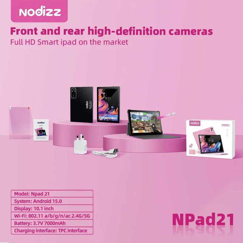 MMOOKA 2025 Npad 21 Original Tablet 10inch Google play TikTOK THD 4K Android 15 12GB+512GB 7000mAh 5G SIM WiFi GPS 500W Pixel Tablet PC