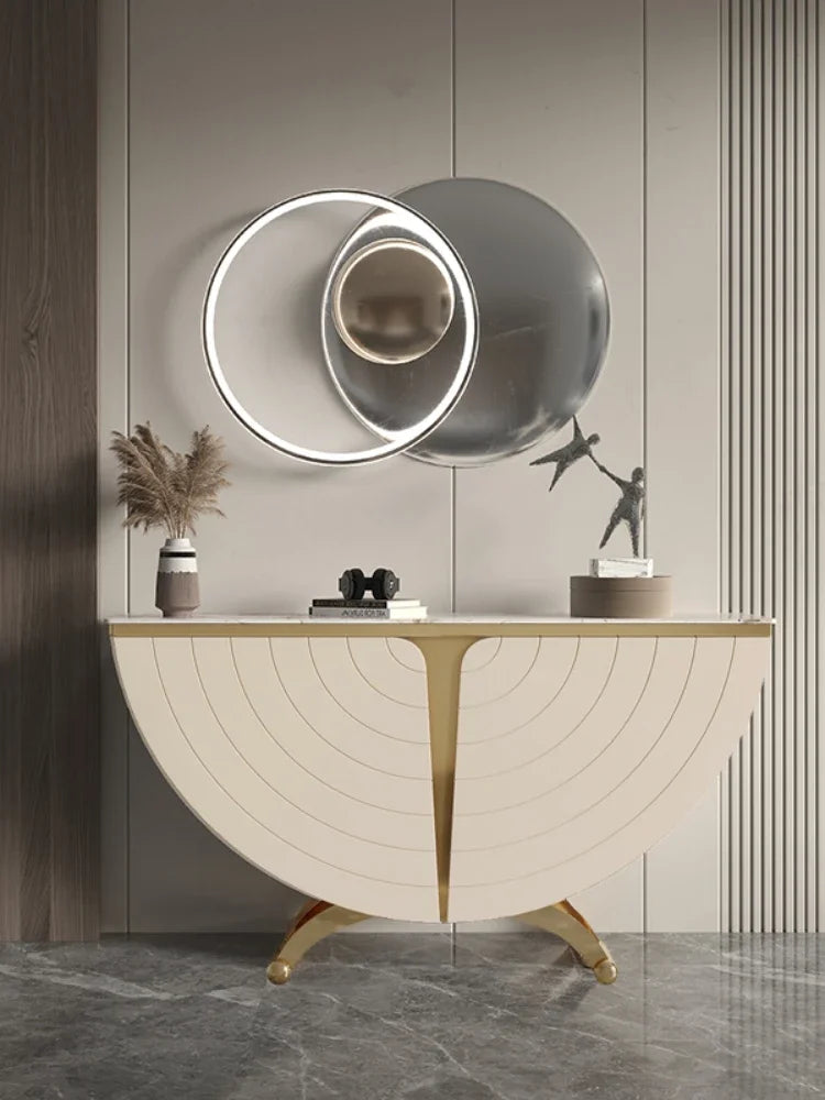 MMOOKA Light Luxury Minimalist Modern Minimalist Living Room Aisle Console Stone Plate