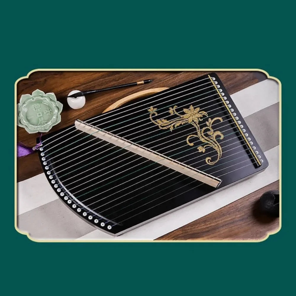 14 21 Strings Guzheng Portable Wooden Guqin Chinese Mini Zither Beginner Finger Trainer Traditional Stringed Instruments Gift