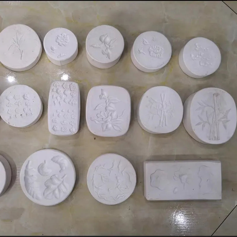 MMOOKA MMOOKA Differents Kinds of Flower Bamboo Pattern Molds For Handmade DIY Pottery Ceramic Porcelain Gypsum Moulds Art ToolsMMOOKA.COM