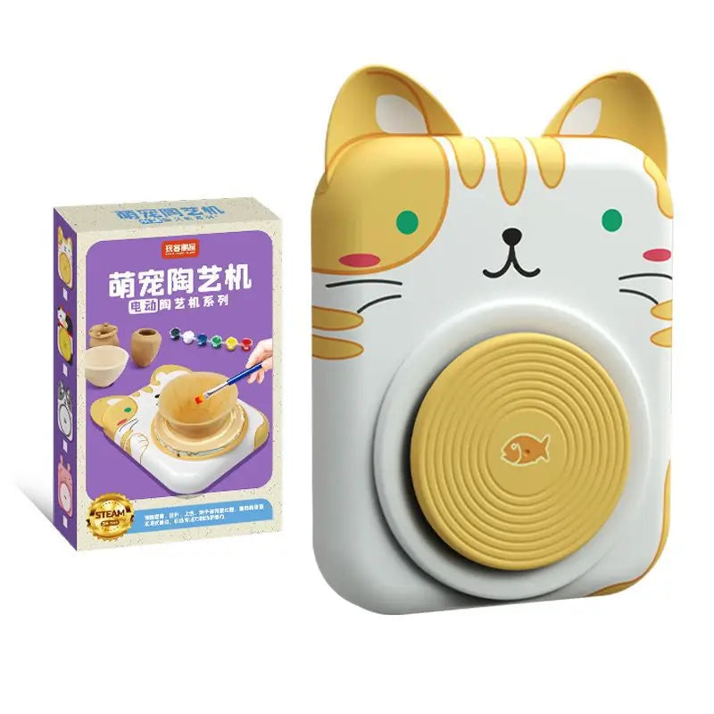 MMOOKA MMOOKA Cute Pet Pottery Machine Toy Children's Handmade DIY Electric Non Burning Clay Pulling Tool Set Anti Drop Material WearMMOOKA.COM