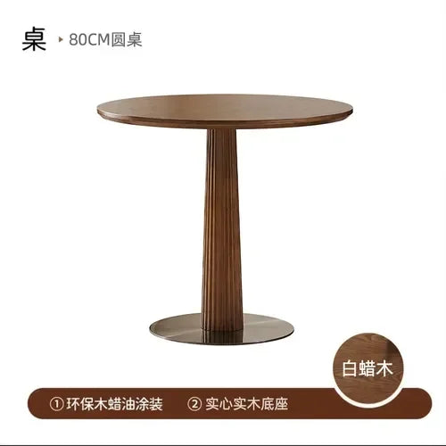 MMOOKA Round Dining Coffee Table Sets Wooden Chair Minimalist Living RoomDesigner Table Console Huismeubilair Modern Furniture