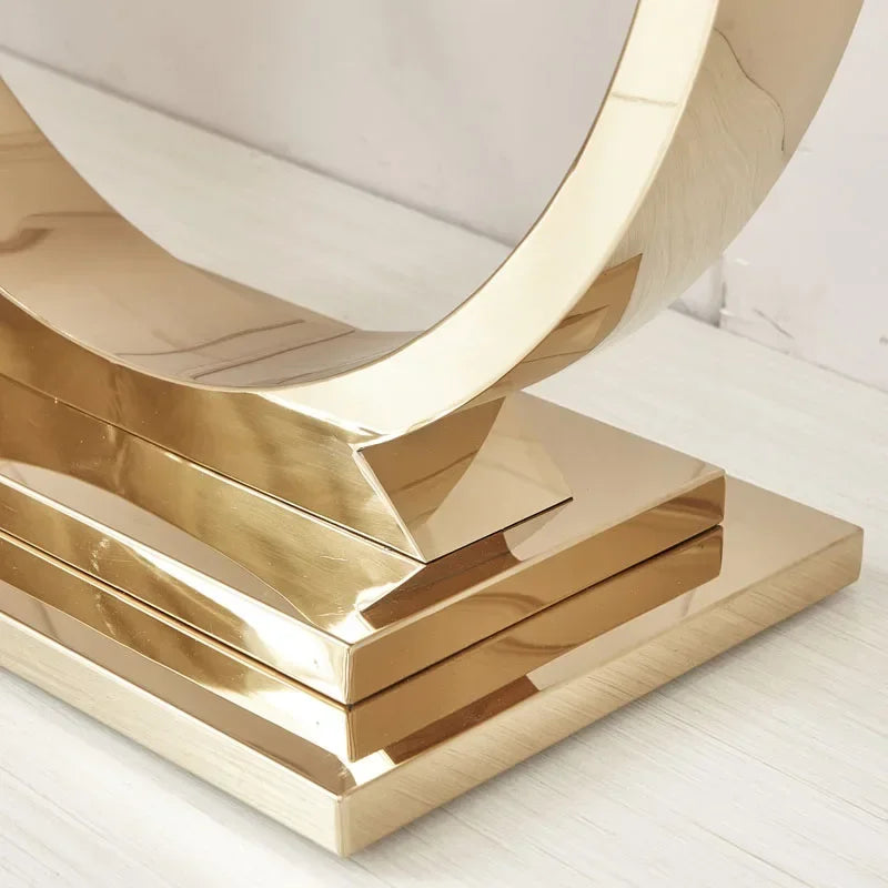 MMOOKA Modern Simple and Light Luxury Stainless Steel Gold Entry Door Entrance Cabinet Curio Cabinet