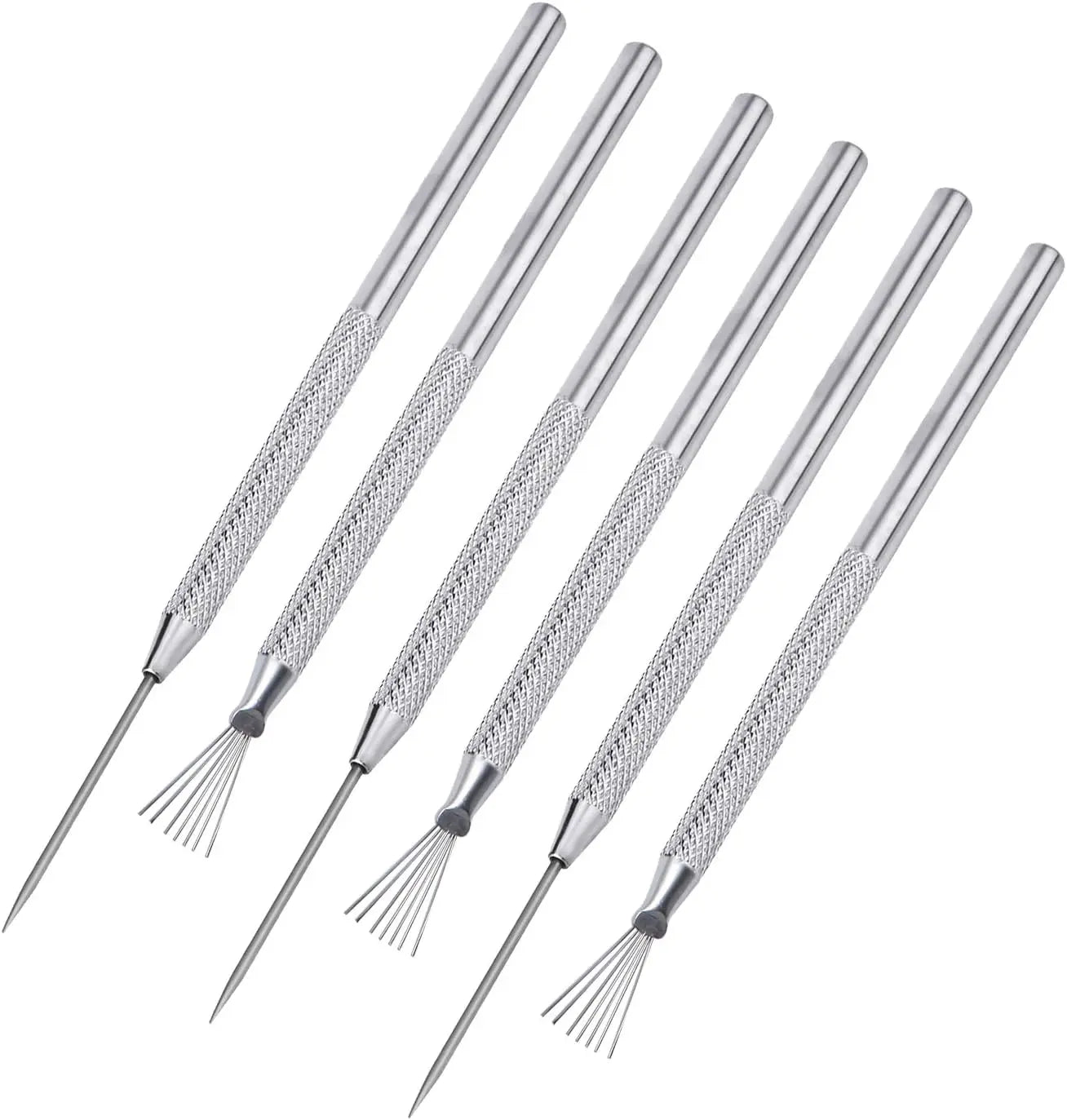 MMOOKA MMOOKA 1/2/6pcs 7 Pins Needles Texture Ceramics Tools Polymer Clay Sculpting Auxiliary Molding Tool DIY Pottery Brush Cake AccessoriesMMOOKA.COM