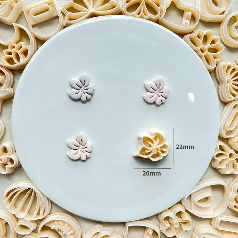 MMOOKA MMOOKA Flower Soft Pottery Earrings Polymer Clay Cutter Hollow Geometric Pattern Mold DIY Ceramic Earrings Jewelry Pendants Clay ToolsMMOOKA.COM
