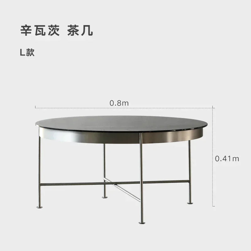 MMOOKA Nordic Black Glass Large Coffee Tables Minimalist Design Living Room Center Coffee Tables Transparent Storage Muebles Furniture