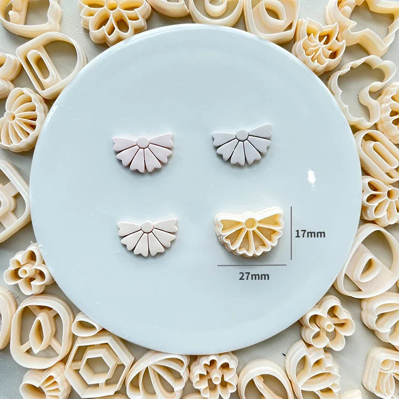MMOOKA MMOOKA Flower Soft Pottery Earrings Polymer Clay Cutter Hollow Geometric Pattern Mold DIY Ceramic Earrings Jewelry Pendants Clay ToolsMMOOKA.COM