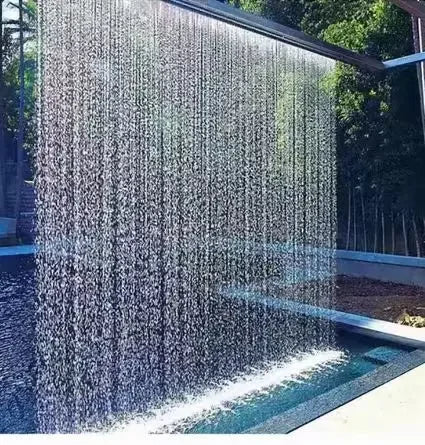 ANTNX DC Water Curtain Flow Waterfall, Waterfall Fountain Equipment, Waterfall Landscape, Garden Water Feature Wall ANTNX.COM