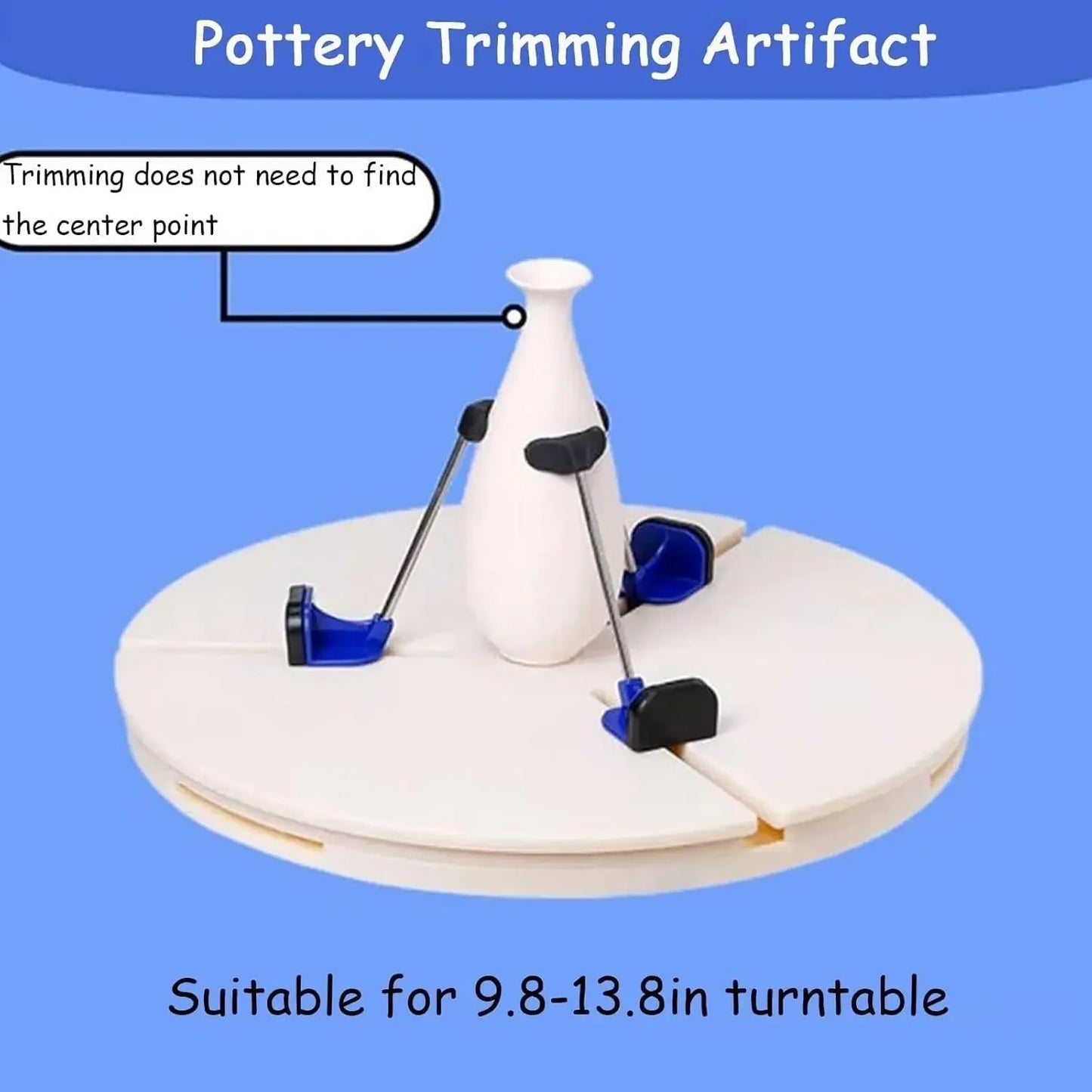 MMOOKA MMOOKA Pottery Trimming Turntable Clamp Adjustable Ceramic Art Repair Tool Portable Pottery Centering Tool for Ceramic BeginnersMMOOKA.COM