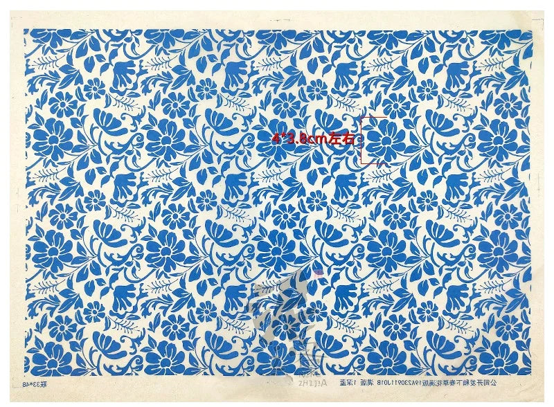 MMOOKA MMOOKA 1PC Pottery Ceramic Clay Transfer Paper Underglaze Flower Paper High Temperature Jingdezhen Traditional Decal Coloring ToolMMOOKA.COM