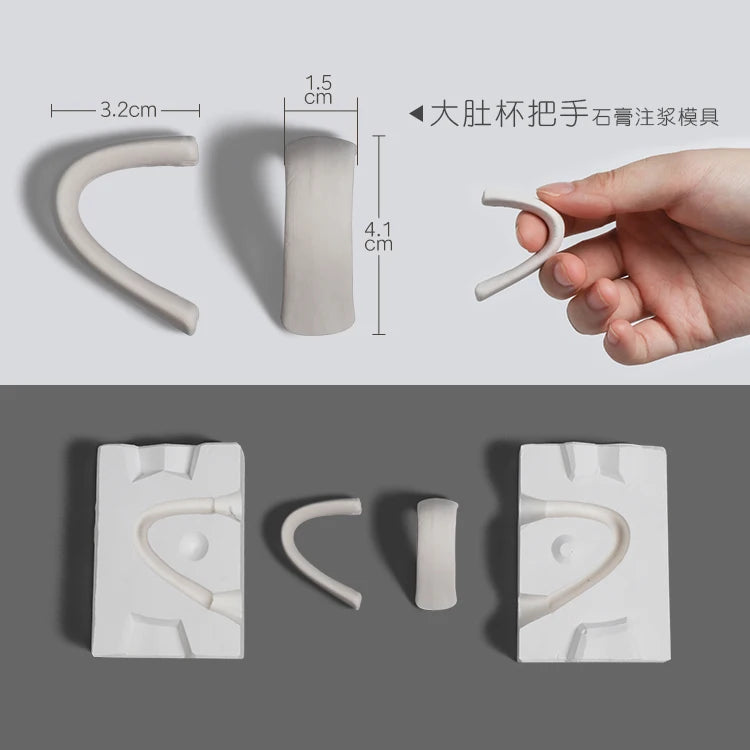 Pottery Clay Ceramic Coffee Cups, Handle Shaper Tools, Plaster Gypsum Mold Moulds, Handmade Craft Supplies, Different Kinds