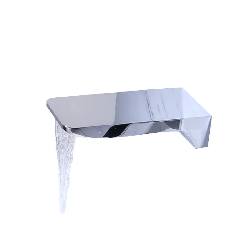 LANGYO Waterfall and Rainfall Shower Head Concealed Brass Bathroom Square Shower Heads Faucet LT-304B