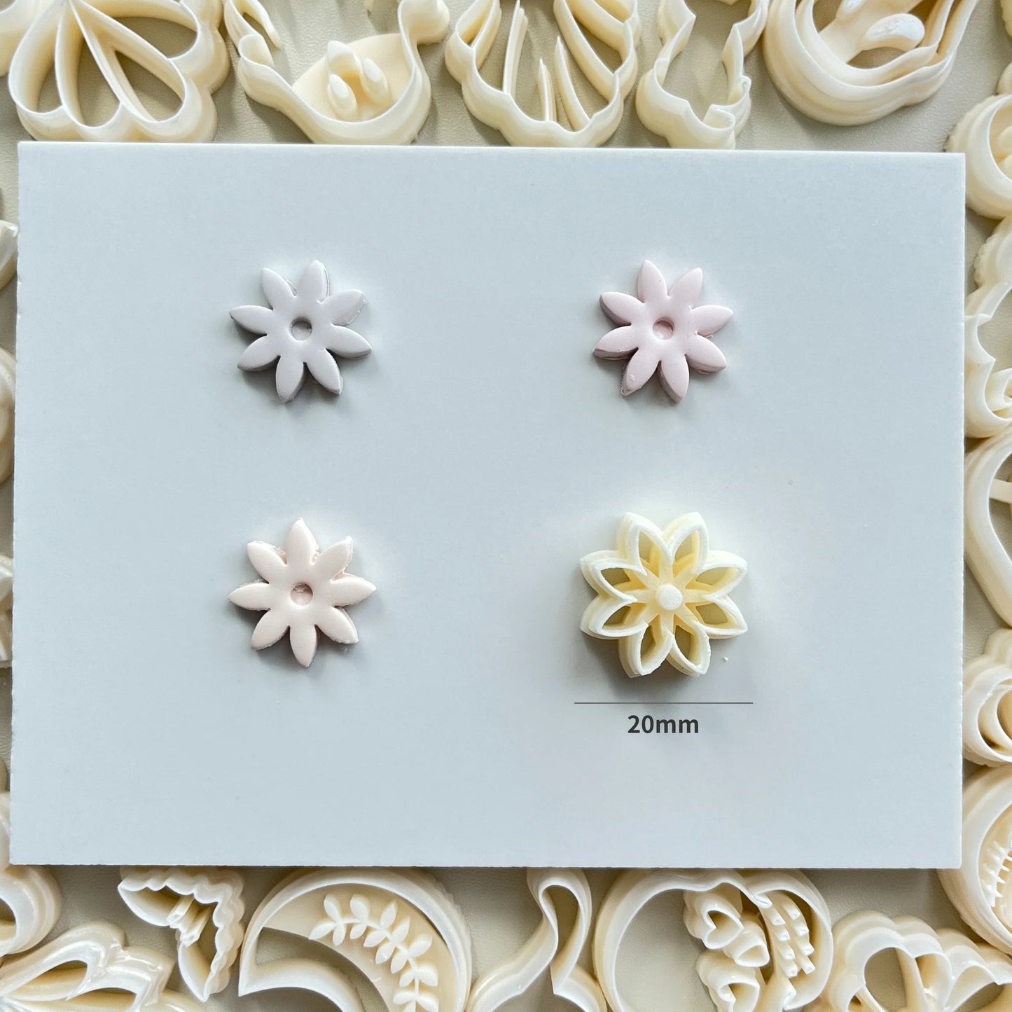 MMOOKA MMOOKA Flower Soft Pottery Earrings Polymer Clay Cutter Hollow Geometric Pattern Mold DIY Ceramic Earrings Jewelry Pendants Clay ToolsMMOOKA.COM