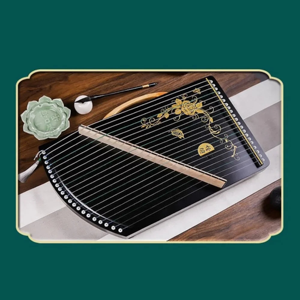 14 21 Strings Guzheng Portable Wooden Guqin Chinese Mini Zither Beginner Finger Trainer Traditional Stringed Instruments Gift