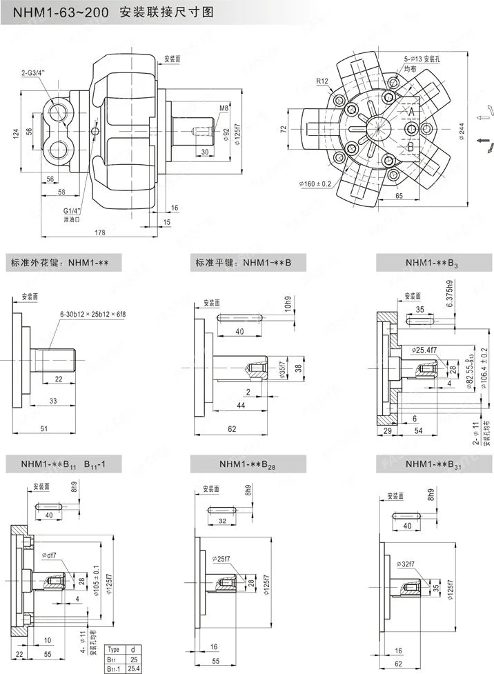 for NHM3-400-200-250-300-350 small hydraulic pistons/hydraulic piston motor NHM/hydraulic radial piston motors